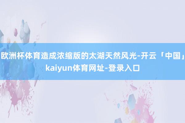 欧洲杯体育造成浓缩版的太湖天然风光-开云「中国」kaiyun体育网址-登录入口